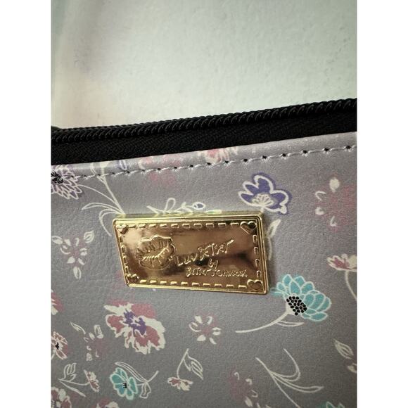 Betsy Johnson Lilac Floral Leather Mini Crossbody Bag Coquette Boho Summer - Picture 9 of 12